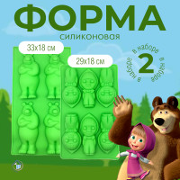 Форма для выпечки силиконовая набор "МАША и МЕДВЕДЬ" - фото - 4