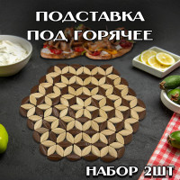 Подставка под горячее бамбук 2 шт - фото - 4