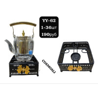 Подставка для подогрева черная квадратная - фото - 1